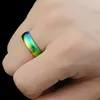 Herren Damen Regenbogen Bunter LGBT Ring Edelstahl Ehering Lebian Gay Ringe