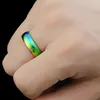 Mens Womens Rainbow Colorful LGBT Ring Stainless Steel Wedding Band Lebian & Gay Rings