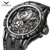 cwp ONOLA watch brand cool quartz male Fashion casual Sport Unique dial Mens Japan Movement military all Black young man280b