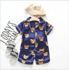 Designer Pigiama per bambini estivi Set per bambini abiti firmati ragazze ragazzi bambino Cartoon Bear Home Wear Set in due pezzi Abito a maniche corte Bambino