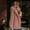 Cappotto invernale in pelliccia sintetica soffice addensato da donna Giacca invernale da donna Cardigan caldo casual Taglie forti Capispalla Streetwear Femme Mujer