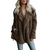 Cappotto invernale donna giacca moda doppiopetto maglioni risvolto pelliccia sciolta giacca outwear donna donna giacche cappotti donna