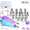 Pastry Nozzles Converter Pastry Bag 38-83Pcs Set Confectionery Nozzle Stainless Cream Baking Tools Decorating Tip Sets306A