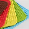 Mats & Pads Stripe Table Bowl Mat Holder For Kids Square Insulated Silicone Placemats Cup Cushion Flexible Pot Pad Kitchen Accessories1