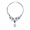 Hot Mode-sieraden Dameskat Oog Hanger Ketting Crystal Rhinestone Elegant Eenvoudige dubbele touw ketting S369