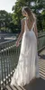 Lian Rokman 2019 Strandhochzeitskleider Sheer Neck Lace Applizierte Perlen Böhmische Brautkleider Maßgeschneidertes Hochzeitskleid Vestido de Novia