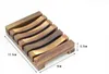 Natural Wooden Bamboo Soap Dish Tray Holder Storage Soap Rack Plate Box Container for Bath Shower Plate Bathroom WCW682