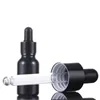 10ml 15ml 20ml 30ml 50ml 100ml botella de gotero de aceite esencial de vidrio negro vacío Envases de embalaje cosmético