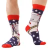 Sanzetti Marka 2019 Yeni Mutlu Erkekler Çorap Parlak Renkli Uzay Hayvan Yenilik Desen Nedensel Elbise Çorap Komik Hediye Düğün