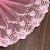 Ruban dentelle brodée de fleurs en dentelle Tissu 22cm grand mariage bricolage robe CraftSewing Vêtements Accessoires rose