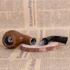 새로운 모방 흑단 미세 연삭 수지 및 링 파이프 오래된 망치 기술 레트로 부드러운 곡선 흡연 도구