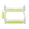 Stainless Carbon Steel Tableware Storage Rack Double Layer Chopping Board
