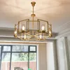 Lampadario moderno con scatola in rame Cornice geometrica Lampada a LED 6/8 Teste per cucina Soggiorno Decorazione Lampadario Illuminazione domestica MYY