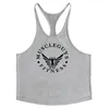 Januarysnow Marca Fitness Ropa de moda Culturismo Camiseta sin mangas Hombres Gimnasios Stringer Singlet Camisa sin mangas de algodón Entrenamiento Hombre Camiseta