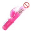 10 lägen gelé vibrationer rotation kanin g spot vibratormassager sexig virvlande pärlor och vibrerande sexleksaker för kvinna J0213