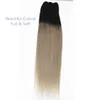 As extensões brasileiras do cabelo reto de 9A 3 ou 4 pacotes colorem 1B / luz - tramas cinzentas do cabelo humano do Virgin 10-18inch