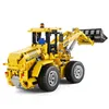 Technics RC Bulddozer Building Build Series 13122 Earthmover Enginee Pushdozer المركبات التعليمية الطوب فتى ألعاب الهدايا