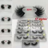 Cílios Leite 17 estilos Vendendo 1 par / lote 100% Real Siberian 3D Faixa de Cílios Falsos Longo Cílios Individuais 3D Completa Lashes Extensão