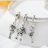 Serve para pulseiras Pandora 20 pçs pingente de esmalte de brinquedo de desenho animado contas de prata encantos de contas para mulheres DIY colar europeu jóias