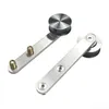 58ft Brushed Stainless Steel Top Ceiling Mount Wood Sliding Barn Door Hardware Rolling Track Set Kit5657615