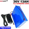 En gros 10 pièces 36v 13ah batterie au lithium e-bike pour Samsung 18650 cellule 36v batterie de scooter de vélo électrique pour moteur 250w 350w