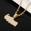 Rvs Turkije kaart hanger ketting vrouwen Turkse vlag 18K vergulde sieraden