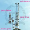 16 polegadas de vidro bong fab naric fluorescen matriz heady matriz tubulação de água recycler petróleo pilha rosa roxo bubbler waterpipes percolador