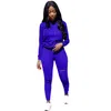 Hot Style-2019 Nieuwe Solid Color Sport Burn Flower Hooded Suit voor American Damesmode DN8140