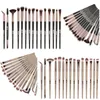 15.PCs Makeup Brushes Kosmetiska Eyeliner Eyebrow Eyeshadow Foundation Make Up Brush Profession Fashion Borstar 2 färger