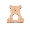 Dziecko Naszyjniki Pokój Piękne kreskówki drewno niedźwiedzie drewniane zabawki w kształcie ząbek ząbek bukowy trójkątny talerz 2173450