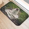 Flannel Cute Pet Dog Entrance Doormat Non-Slip Living Room Bathroom Kitchen Carpet 40*60cm Rugs For Kids Bedroom Carpets Mat