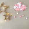 Lolita, 7 colores, decoración para habitación de bebés y niños, nube con bola de piel, decoración de dibujos animados para niños INS