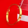 Nowa Prosta Gładka Biżuteria Małe Rozmiar Dziewczyny Złoty Kolor Kochanek Brill Bangle Plain Bangles