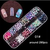 5 Caseet Çeşitli 3D Tırnak Sanatı Rhinestones İnciler Metal Perçin Sequins Gems Diy Craft Mücevher Dekorasyonu7577831