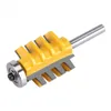 Freeshipping 1 pc 1/4 "haste ferroviário reversível finger joint cola router bit cone cortador de madeira cortador de ferramentas de poder bit router 1-3 / 8