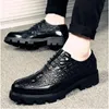 Nova moda de luxo casamento sapatos de negócios homens oxford vestido sapatos crocodilo padrão homens sapatos formais lh-67