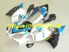 Kit de carénage pour Honda CBR600F4I 04 05 06 07 CBR600 F4I 2004 2007, ensemble de carénages ABS blanc bleu noir + cadeaux HY50