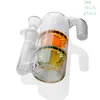 45 DEGREE CAM KÜZ ARTICI RECYCLER ÇİFT BAKANLARI PERC Ashcatcher 14mm 18mm Cam Su Bong ve Water için Kadın Erkek Adaptör 3524371