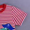 Camiseta de algodón para bebés, camisetas con estampado de dinosaurio de dibujos animados para niños, prendas de vestir para niños, Tops para niños de 1 a 6 años