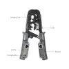 Freeshipping all 2 in 1 Multitool Wire Crimp Crimping Tool Alicates de prueba Pelacables RJ11 RJ12 RJ45 Cable Crimper Cortador de cables Probador