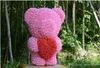 2019 60cm Valentine's Romantice Sztuczne Rose Stand Loving Bear PE Rose Gift na wesele Kreatywne DIY Valentine Prezent PE Rose Doll
