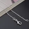 1MM 925 Sterling Silver Pläterad Snake Chain Halsband Kabelkedja 16 18 20 22 24 tum för kvinnor