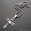 10 stks Rvs Multilayer Hollow Love Heart Cross Ketting Religie Jesus Titanium Faith Jewelry