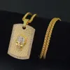 Mode-Tag Diamanten Anhänger Halsketten für Männer Western Rapper Luxus Halskette Legierung Strass kubanischen Ketten Schmuck kostenloser Versand