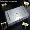 Modern LED Ceiling Shower Head Embedded Massage Rainfall Waterfall Faucets Bathroom Accessories Big Bath Panel 700*380mm