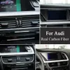 Vera fibra di carbonio per Audi A4 A5 B8 Q5 Navigazione per interni auto Aria condizionata Pannello di controllo CD LHD RHD Adesivo Accessori2391