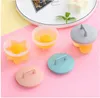 4pcs/set Cute Egg Boiler Plastic Egg Poacher Set Kitchen Egg Cooker with Lid Brush WB1885