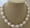 Env￭o Gratis Noble Elegante Joyer￭a de 14-15mm Mar del Sur Barroco Blanco Collar de Perlas