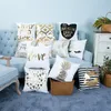 Guld Bling Sequin Bronzing Pillowcase Lyxig Simple Pillow Case Sofa Sittbil Kudde Cover Stripe Lips Eyelash Bedroom Heminredningar