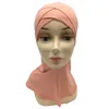 2019 Goede Kwaliteit Mode Dames Dame Katoen Crossover Moslim Inner Hijab Caps Islamic Underscarf Hoeden Arabische hoofddeksels